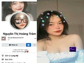 HOANG Tram esgueirou -se para a cama pronta para chupar o pau